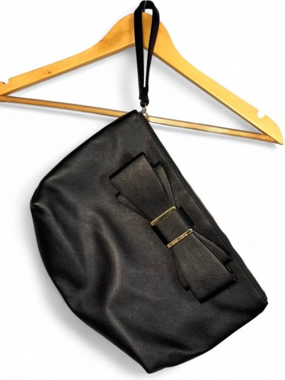 Excellent Vintage Betsey Johnson Black Bow Wristlet